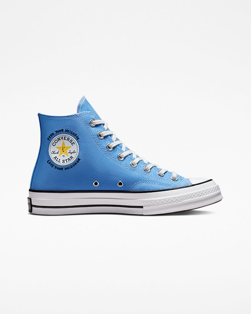 Women\'s Converse x Sky High Farm Workwear Chuck 70 High Top Shoes Blue / Multicolor / White | AU 1E894Y